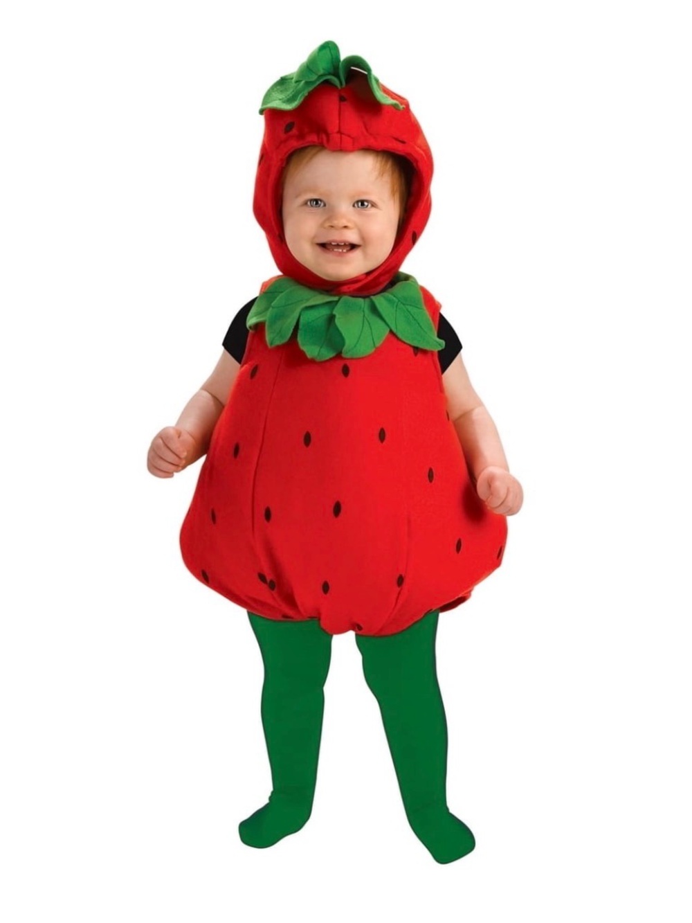 Infant Girls Plush Red Berry Strawberry Tunic & Headpiece Costume 12-24 Months